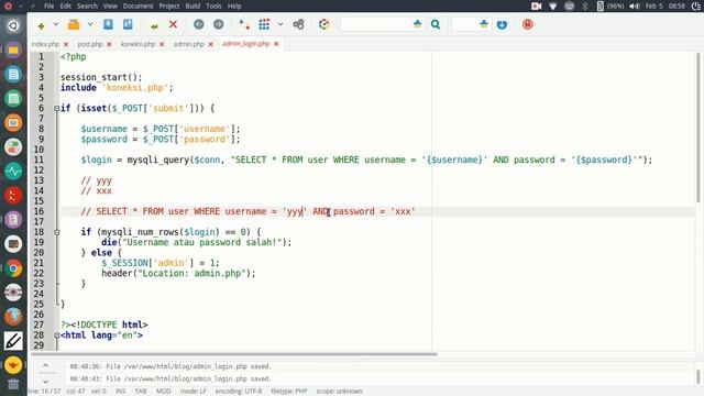 Tutorial 26: Web - SQL injection dasar смотреть онлайн