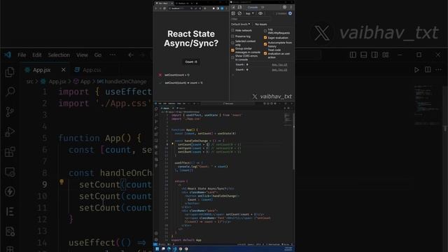 React State Are Sync/Async? Behavior's of useState Hook | Right method of updating state? #react смотреть онлайн