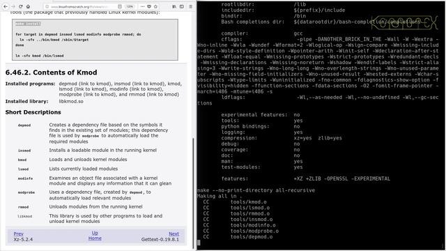 LFS on an Intel i486 Episode 124 - 6.46. Kmod-26 смотреть онлайн