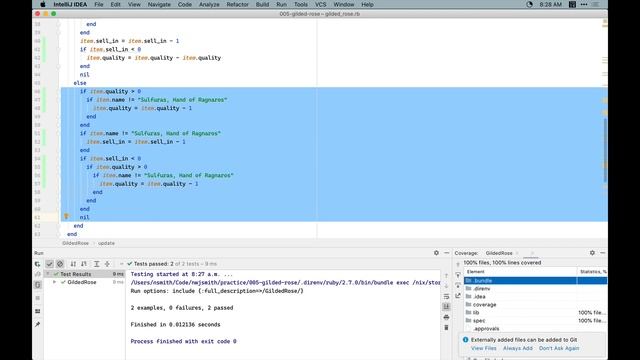 Refactoring practice 005 – Gilded rose in Ruby смотреть онлайн