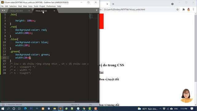 CSS Units - Đơn vị đo chiều dài trong CSS смотреть онлайн