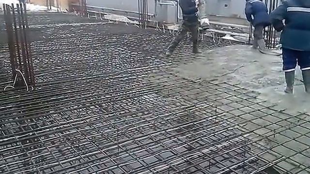 Заливка плиты перекрытия 200 кубов. смотреть онлайн