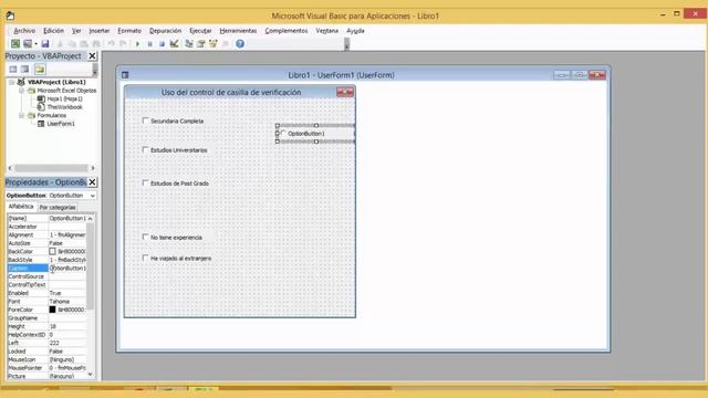 creacion de casillas de verificacion en excel con visual basic formulario смотреть онлайн