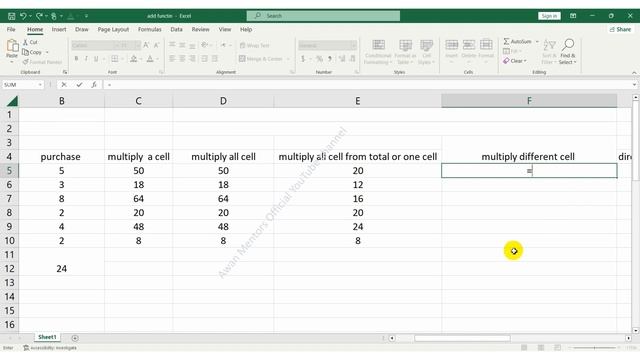 how to multiply cells in Excel смотреть онлайн