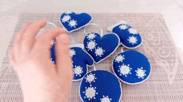 Елочные игрушки из фетра смотреть онлайн