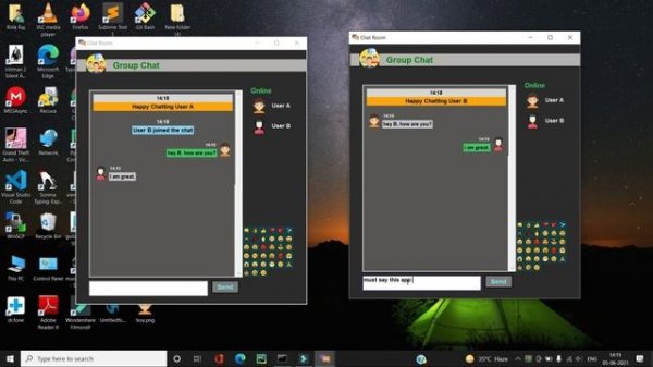GUI Chat Application Using Tkinter In Python| Chat GUI In Tkinter| Chat App Using Socket In Python.