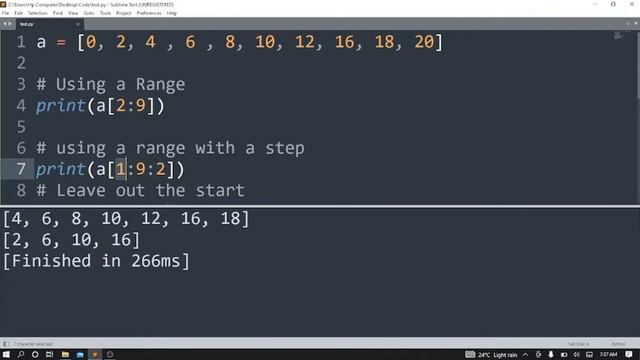 Slice a sequence in python смотреть онлайн