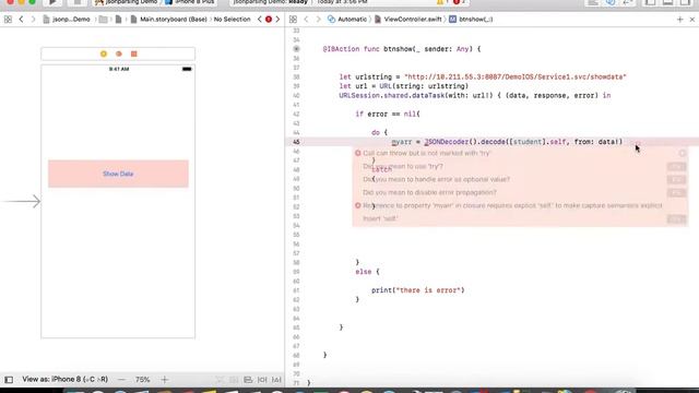 JSON Parsing in swift 4 смотреть онлайн