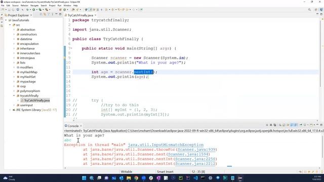 Exception Handling: Try Catch Finally Block смотреть онлайн