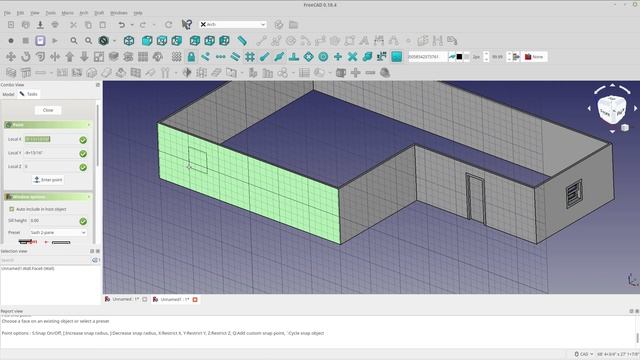 FreeCAD - Arch Workbench - Getting A Result, Simple House