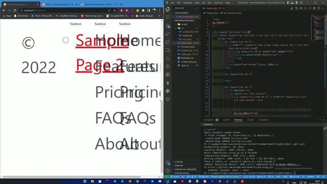 Custom WordPress Theme Development (2022) #8 - Styling the header and footer . смотреть онлайн