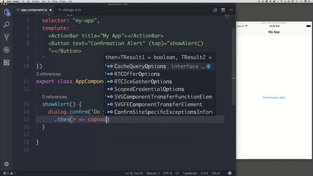 NativeScript Basic Confirmation Alert смотреть онлайн