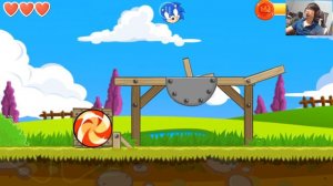 SONIC BALL VS SOCCER BOSS in Red Ball 4 EPISODE 1 PERFECT 'GREEN HILLS' WITH 2 OM NOM BOSSES
