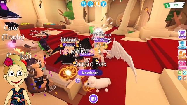 Adopt me обновление ? Танцуют ВСЕ ! и даже моя ЛЕТАЮЩАЯ КОРОВА ( адопт ми роблокс ) смотреть онлайн