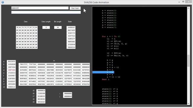 SHA256 Code Animation смотреть онлайн