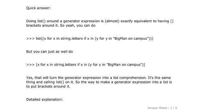 PYTHON : Python: print a generator expression? смотреть онлайн
