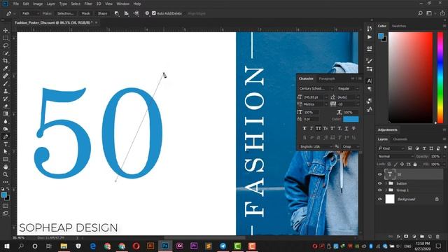 How To Create Poster Discount - Photoshop Tutorial | Sopheap Design смотреть онлайн