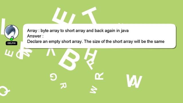 Array : byte array to short array and back again in java смотреть онлайн