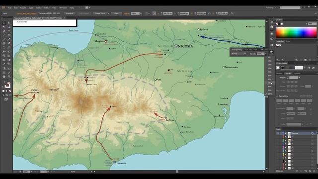 Topographical Map Tutorial for Adobe Illustrator смотреть онлайн