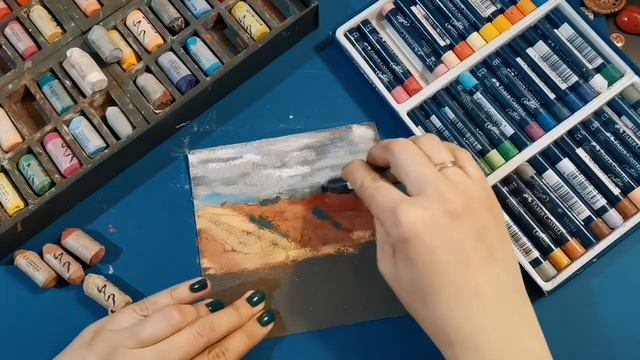 Рисуем на наждачной бумаге, сухой пастелью и масляной пастелью смотреть онлайн
