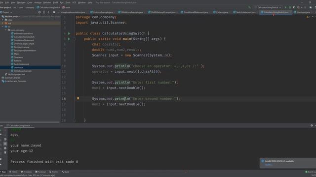 How to make a calculator using switch statement in java || Calculator using Switch||Technology Bloo смотреть онлайн