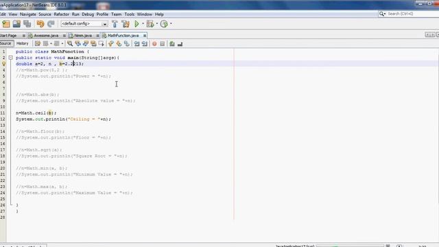 Java Programming- How to use math class functions or methods tutorial смотреть онлайн