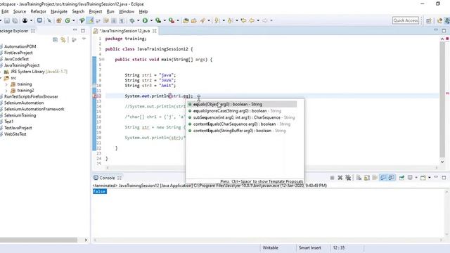 Java #12 - Java String and String Class Functions смотреть онлайн