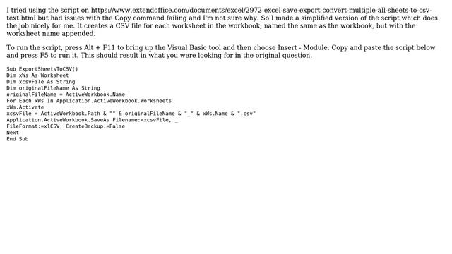 How to save an excel workbook with multiple worksheets into multiple corresponding csv files in... смотреть онлайн