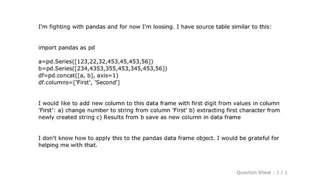 Pandas : Get first letter of a string from column смотреть онлайн