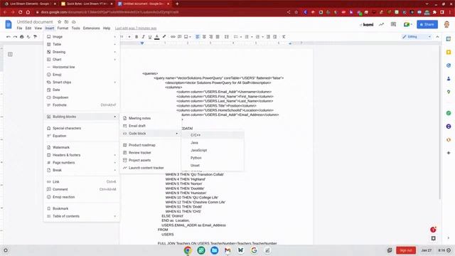 Quick Bytes Episode 94 - Google Doc Building Blocks: Code Block смотреть онлайн