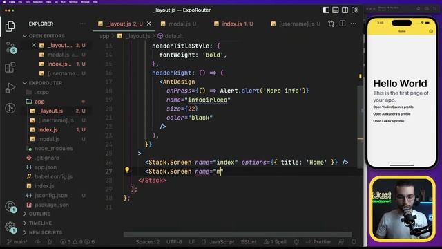 Building Navigation in React Native with Expo Router смотреть онлайн