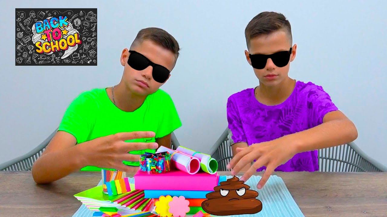 СОБЕРИ КАНЦЕЛЯРИЮ с ЗАКРЫТЫМИ ГЛАЗАМИ! BACK to SCHOOL смотреть онлайн