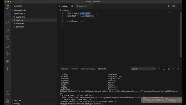 Belajar Pemrograman Python untuk Pemula - 13 bag. 5 Operasi File - Relative and Absolute Path смотреть онлайн