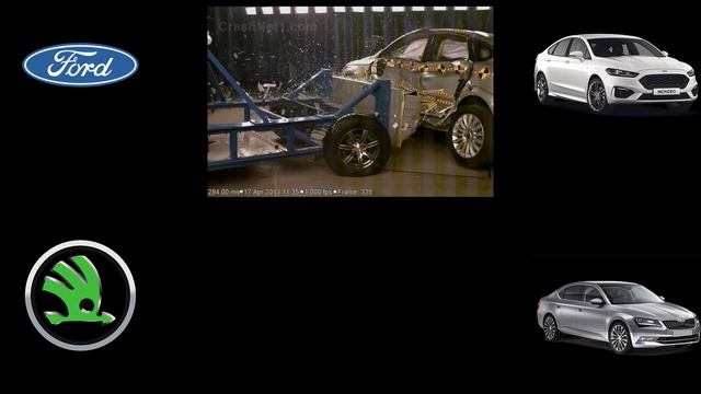 Skoda Superb VS Ford Mondeo MK5 ( ford fusion ) Crash test - Kaza test смотреть онлайн