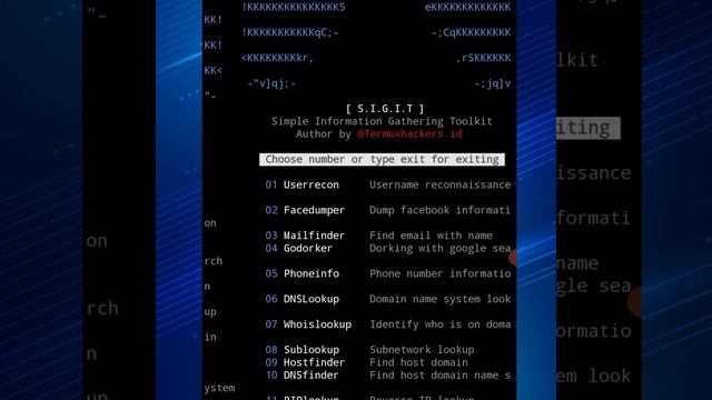 SIGIT - Simple Information Gathering Toolkit for Termux Android смотреть онлайн