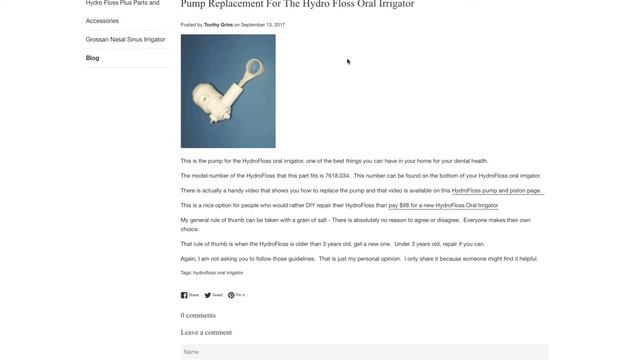 Pump Replacement Part for The HydroFloss Oral Irrigator Dental Water Jet смотреть онлайн
