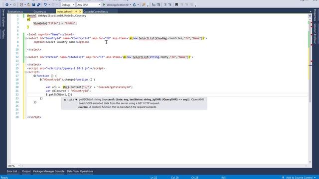Cascade DropdownList (Select List) in ASP.NET Core Part-2 смотреть онлайн