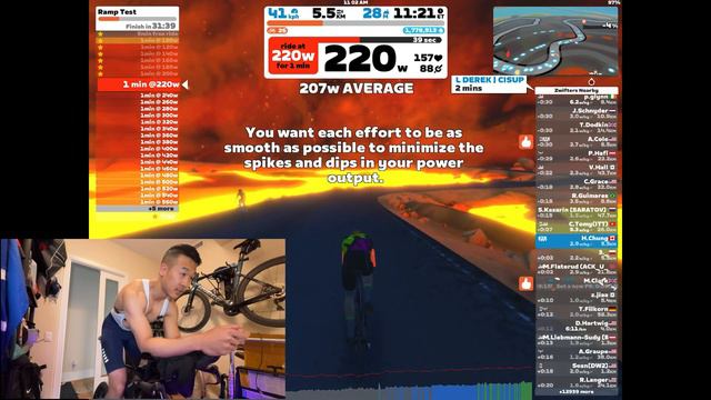 New FTP AGAIN - 2 Month Training Progress Zwift Ramp Test смотреть онлайн