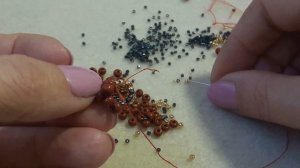 Витой жгут иглой. Колье из бисера. Necklace beads making