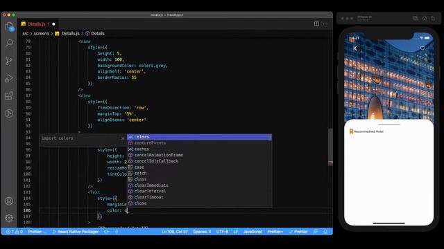 Travel App UI Part 2 | React-Native UI | SpeedCode смотреть онлайн
