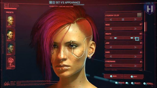 Cyberpunk 2077 Female Character Customization - Full Options