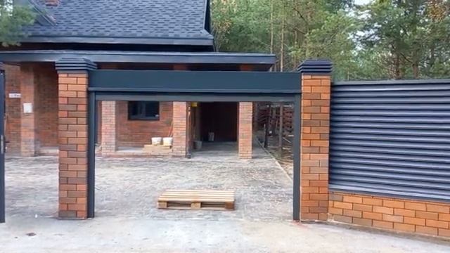 Рулонные ворота Алютех автоматические въездные смотреть онлайн
