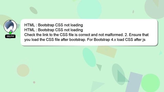 HTML : Bootstrap CSS not loading смотреть онлайн