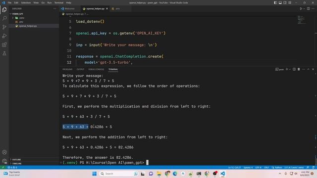 How to create Chat GPT app using Open AI APIs in Python Hindi Tutorial | my openai chatbot смотреть онлайн