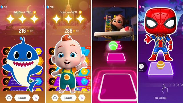 Baby Shark 🆚 Super JoJo 🆚 The Boss Baby 🆚 Funko Pop Marvel. 🎶 Who Is Best? смотреть онлайн
