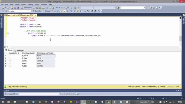 MSSQL SERVER OUTER JOIN(LEFT,RIGHT,FULL) VE CROSS JOIN Örnekli Anlatımı смотреть онлайн