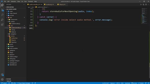 #26 Centralized Methods for PLAY PAUSE NEXT & RESUME - React Native Audio Player смотреть онлайн
