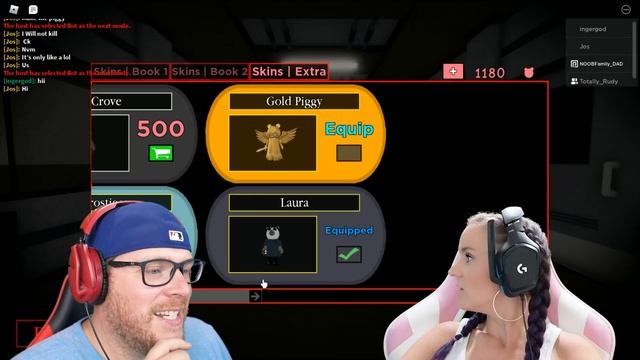 NOOB Family gets Roblox PiGGY Laura Skin смотреть онлайн