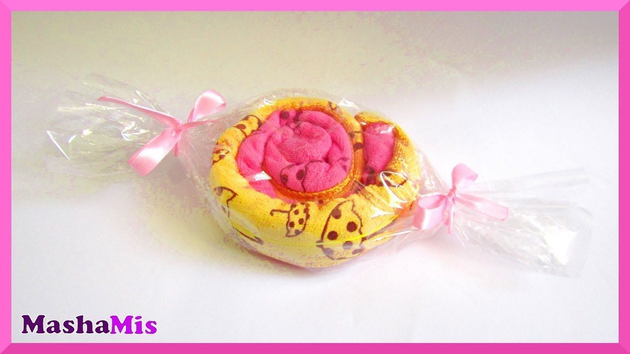 КАК красиво ПОДАРИТЬ ПОЛОТЕНЦЕ/конфета смотреть онлайн