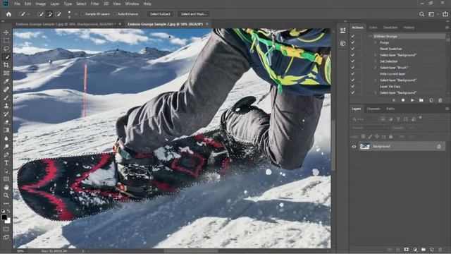 Emboss Grunge Effect in Adobe Photoshop CC 2019 ( Tutorial ) смотреть онлайн